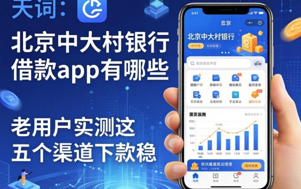 北京中关村银行借款app有哪些，老用户实测这五个渠道下款稳