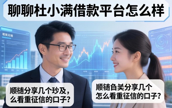 聊聊杜小满借款平台怎么样，顺便分享几个不怎么看重征信的口子