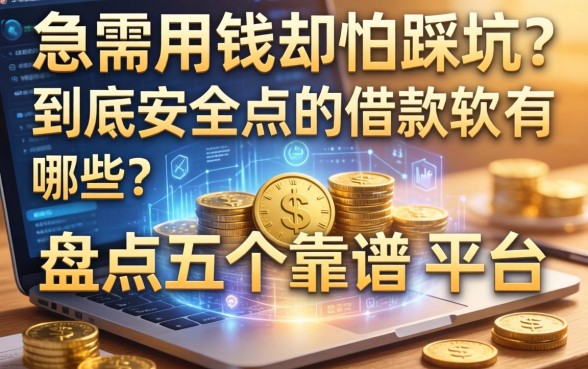 急需用钱却怕踩坑？到底安全点的借款软件有哪些？盘点五个靠谱平台