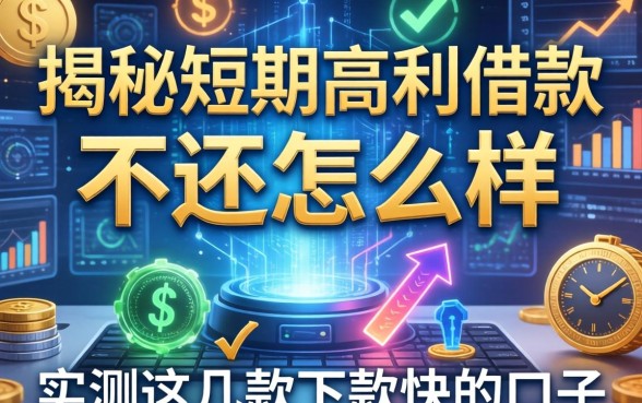 揭秘短期高利借款不还怎么样，实测这几款下款快的口子
