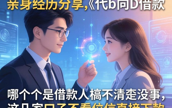 亲身经历分享：a代b向d借款哪个是借款人搞不清楚没事，这几家口子不看征信直接下款