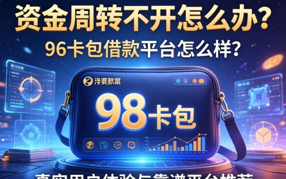 资金周转不开怎么办？96卡包借款平台怎么样？真实用户体验与靠谱平台推荐