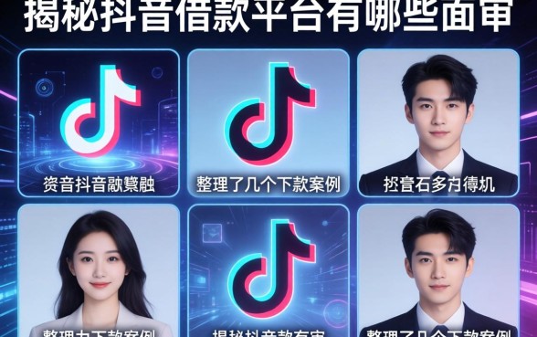 揭秘抖音借款平台有哪些面审，整理了几个下款案例