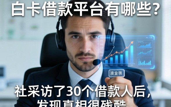 白卡借款平台有哪些？我采访了30个借款人后，发现真相很残酷