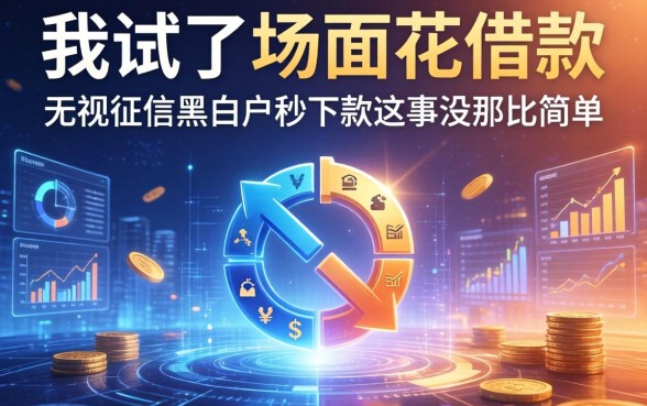 我试了场面花借款，发现无视征信黑白户秒下款这事没那么简单