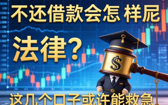 不还借款会怎么样呢法律？这几个口子或许能救急