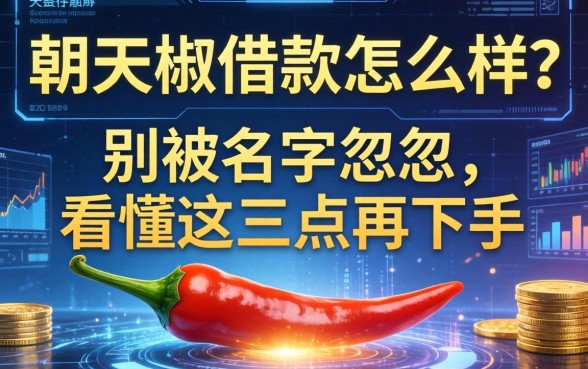 朝天椒借款怎么样？别被名字忽悠，看懂这三点再下手