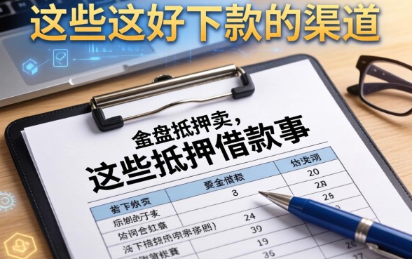 盘点抵押借款手续有哪些，整理出这些好下款的渠道