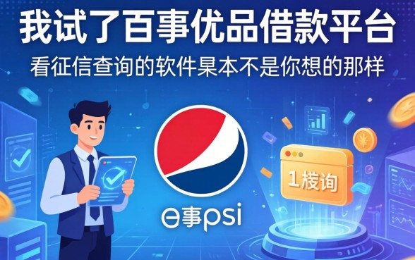 我试了百事优品借款平台，发现不看征信查询的软件根本不是你想的那样