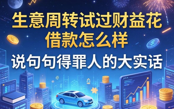 生意周转试过财益花借款怎么样，说几句得罪人的大实话