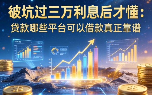 被坑过三万利息后才懂：贷款哪些平台可以借款真正靠谱