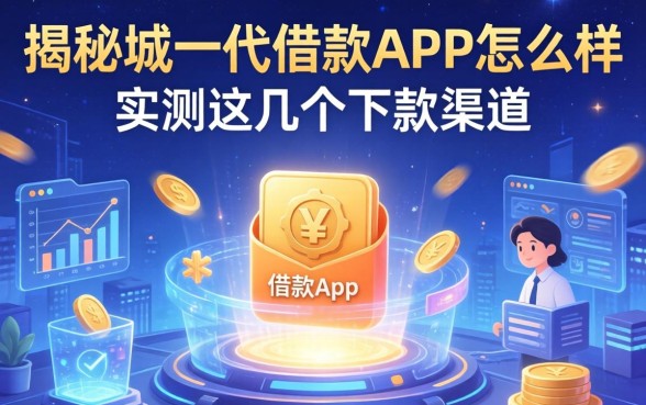 揭秘城一代借款app怎么样,实测这几个下款渠道