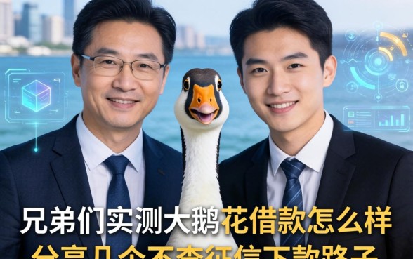 兄弟们实测大鹅花借款怎么样，分享几个不查征信的下款路子