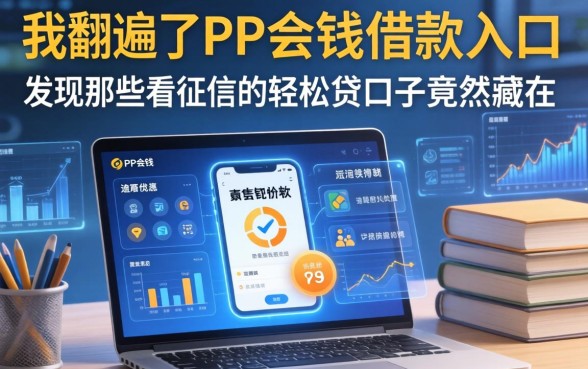 我翻遍了PPmoney借款入口，发现那些不看征信的轻松贷口子竟然藏在