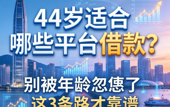 44岁适合哪些平台借款？别被年龄忽悠了，这3条路才靠谱