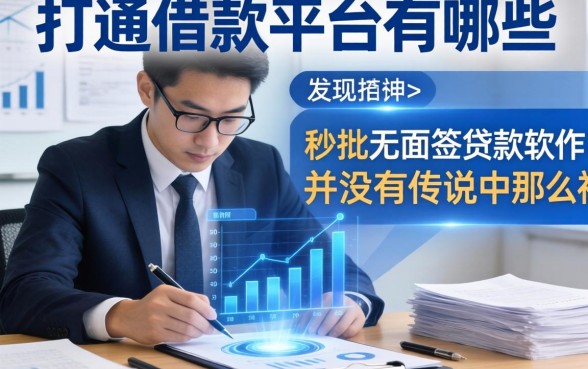 我整理了打通借款平台有哪些，发现秒批无面签贷款软件并没有传说中那么神