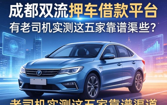 成都双流押车借款平台有哪些？老司机实测这五家靠谱渠道