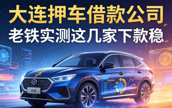 大连押车借款公司有哪些？老铁实测这几家下款稳