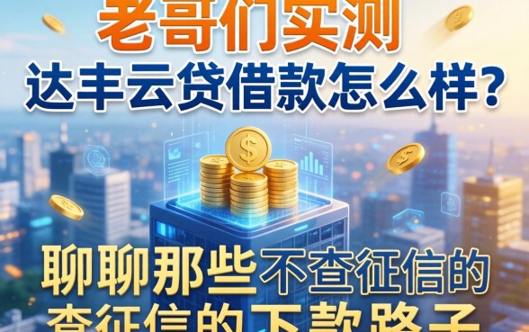 老哥们实测：达飞云贷借款怎么样？聊聊那些不查征信的下款路子