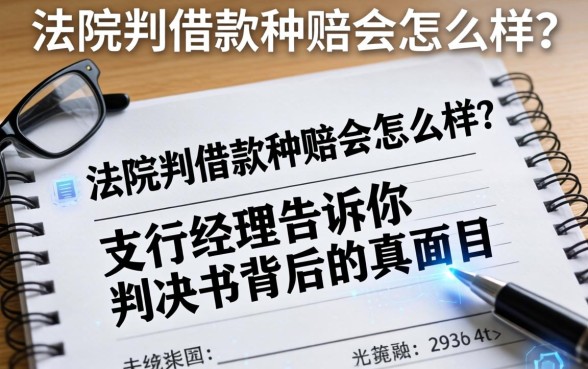 法院判借款不赔会怎么样？支行经理告诉你判决书背后的真面目