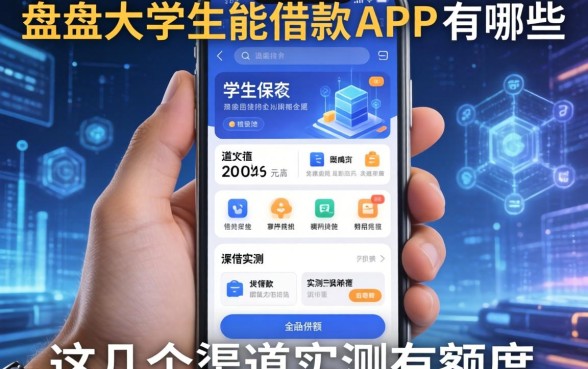 盘点大学生能借款的app有哪些，这几个渠道实测有额度