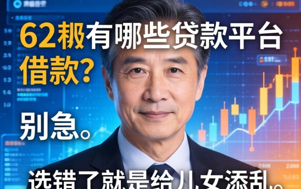 62岁有哪些贷款平台可以借款？别急，选错了就是给儿女添乱