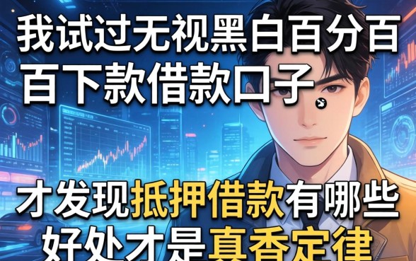 我试过无视黑白百分百下款的借款口子，才发现抵押借款有哪些好处才是真香定律