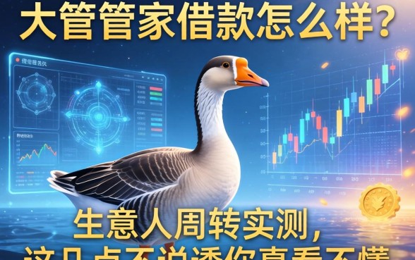 大鹅管家借款怎么样？生意人周转实测，这几点不说透你真看不懂