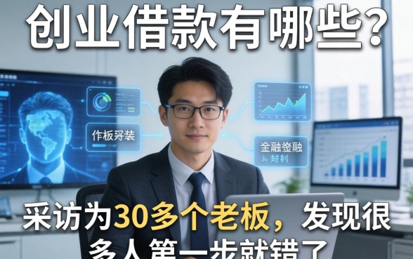创业借款有哪些?我采访了30多个老板,发现很多人第一步就错了