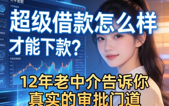 超级借款怎么样才能下款？12年老中介告诉你真实的审批门道