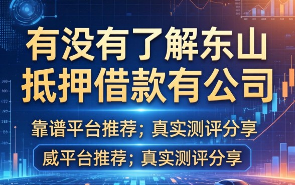 有没有了解东山抵押借款公司的？靠谱平台推荐及真实测评分享