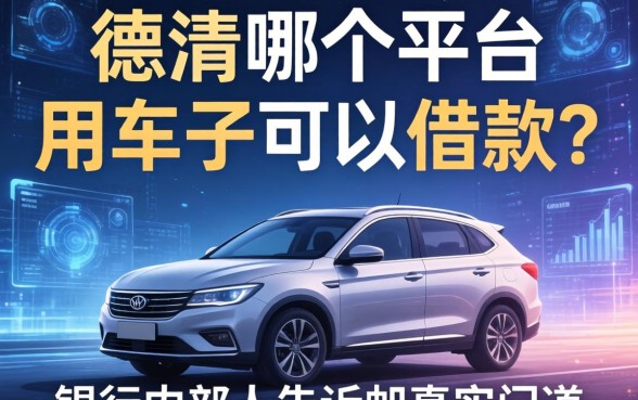 德清哪个平台用车子可以借款？银行内部人告诉你真实门道