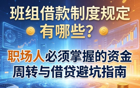 班组借款制度规定有哪些？职场人必须掌握的资金周转与借贷避坑指南