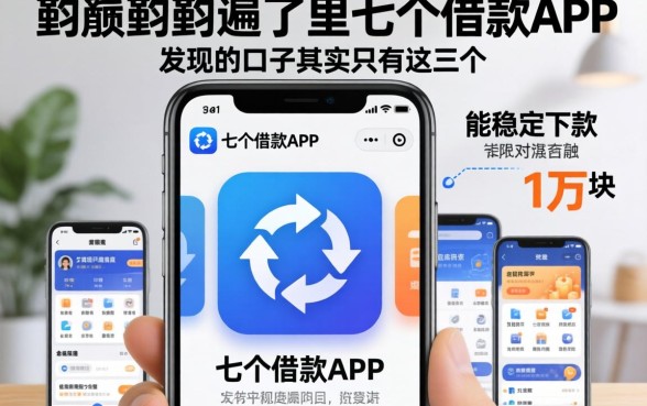 我翻遍了手机里七个借款APP，发现能稳定下款1万块的口子其实只有这三个