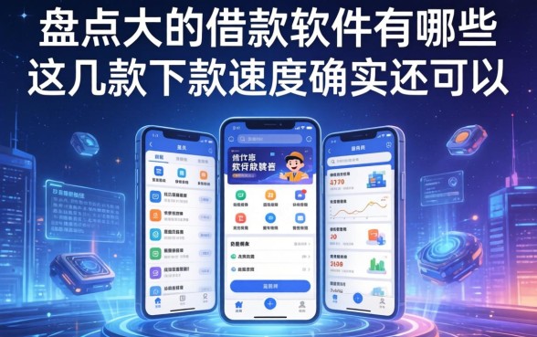 盘点大的借款软件有哪些，这几款下款速度确实还可以