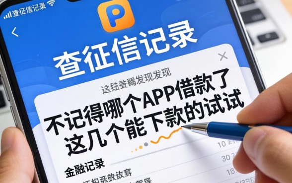 查征信记录发现不记得哪个app借款了,这几个能下款的试试