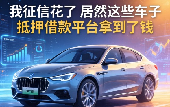 我征信花了，居然在这些车子抵押借款平台拿到了钱