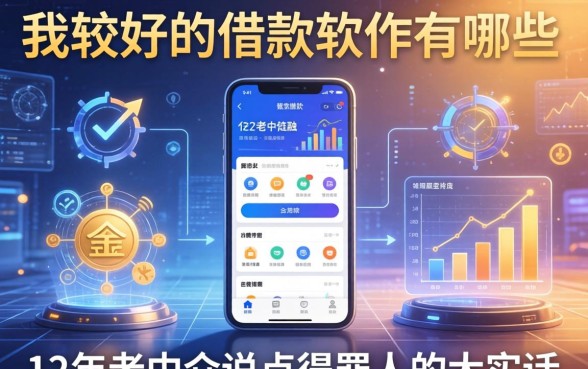 比较好的借款软件有哪些？12年老中介说点得罪人的大实话