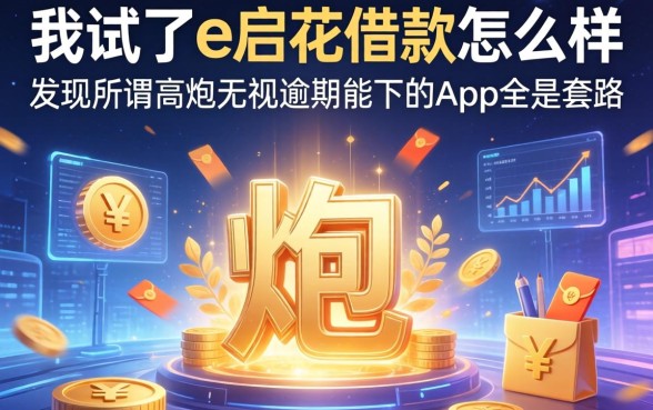 我试了e启花借款怎么样，发现所谓高炮无视逾期能下的app全是套路