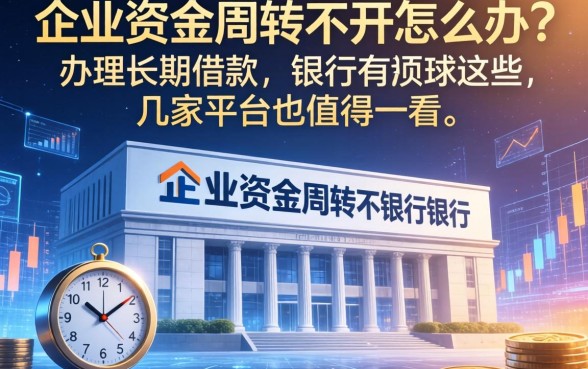 企业资金周转不开怎么办？办理长期借款的银行有哪些？这几家平台也值得一看