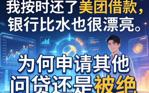 我按时还了美团借款，银行流水也很漂亮，为何申请其他网贷还是被拒
