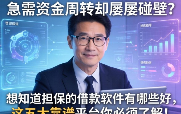 急需资金周转却屡屡碰壁？想知道担保的借款软件有哪些好，这五大靠谱平台你必须了解！