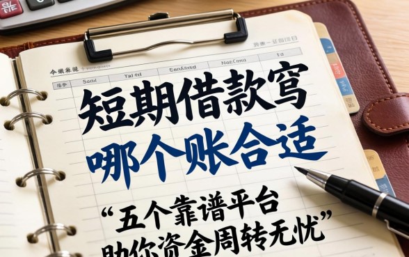短期借款写哪个账本合适？五个靠谱平台助你资金周转无忧