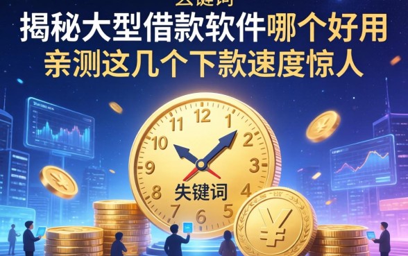 揭秘大型的借款软件哪个好用，亲测这几个下款速度惊人