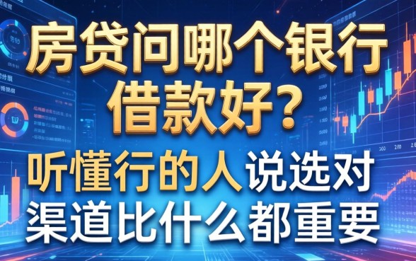 房贷问哪个银行借款好？听懂行的人说选对渠道比什么都重要