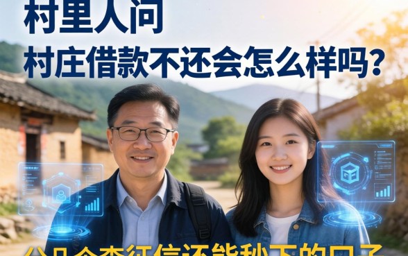 村里人问村庄借款不还会怎么样吗？分享几个不查征信还能秒下的口子