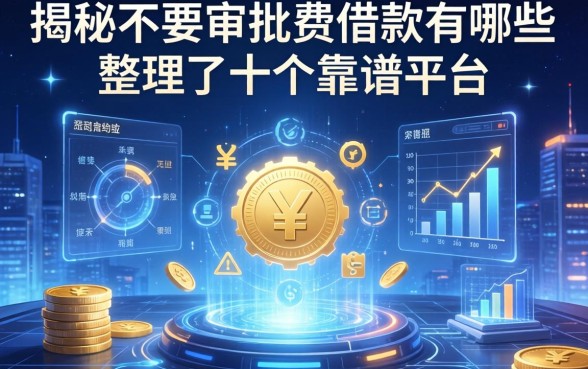 揭秘不要审批费的借款有哪些，整理了十个靠谱平台