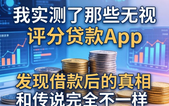 我实测了那些无视评分的贷款app，发现借款后的真相和传说完全不一样
