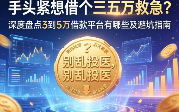 手头紧想借个三五万救急？别乱投医，深度盘点3到5万借款平台有哪些及避坑指南