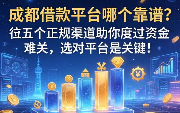 成都借款平台哪个靠谱？这五个正规渠道助你度过资金难关，选对平台是关键！